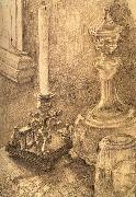 Mikhail Vrubel Still Life with a Candlestick,a carafe,and a glass oil painting artist